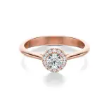 Pierścionek z różowego złota z diamentami AJPZ_092